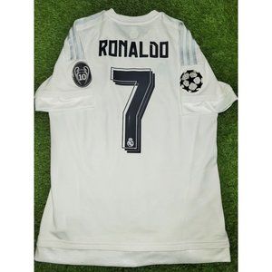 Cristiano Ronaldo Real Madrid 2015 2016 UEFA FINAL Home Soccer Jersey Camiseta M